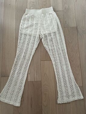 Vintage crochet pants built in shorts size xs